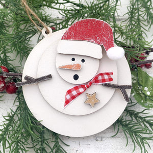 DIY Melting Snowman Trio Ornaments