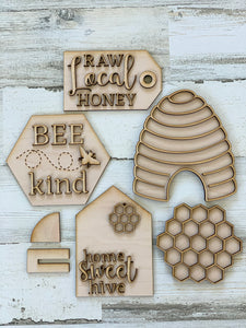 Bee Tiered Tray Blank DIY Kit