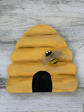 Wood bee hive