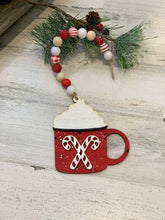 Load image into Gallery viewer, Candy Cane Mug Wood Bead Garland
